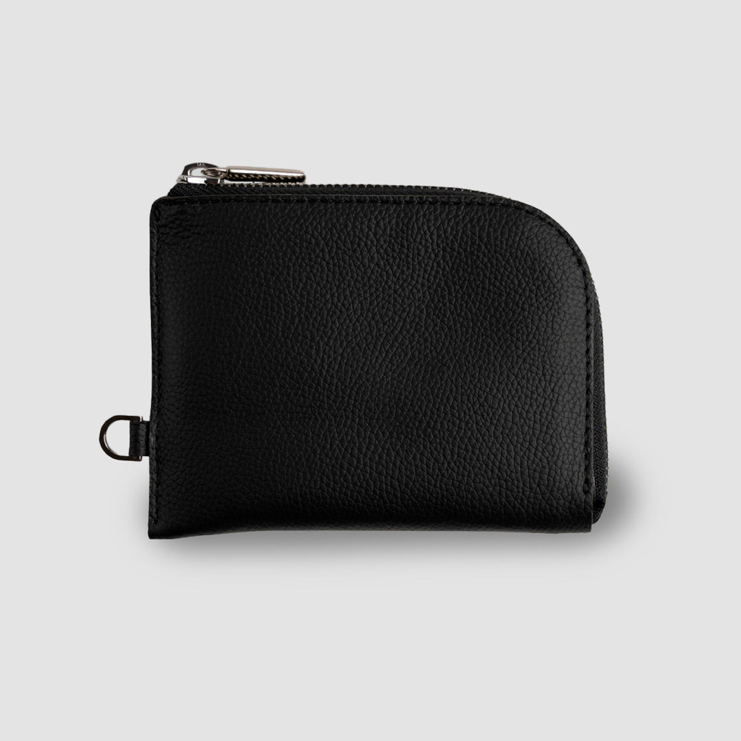 Modern & Functional Leather Zip Wallet in Black Color – OCULT