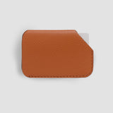 Leather Card Slider Wallet in Brown full grain Italian leather