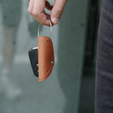 Brown Leather Key cord organizer in minimal style