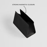 Minimalist Dopp Kit. Toiletry Bag with Strong Magnetic Closure. Black