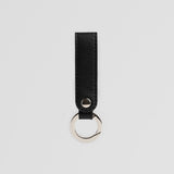 Black leather keyring - Front