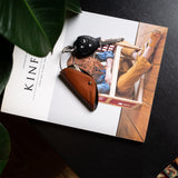 Brown leather Key fob with key organizer collection from full grain Italian leather