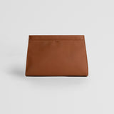 Minimalist Dopp Kit. Toiletry Bag with Strong Magnetic Closure. Brown Color.
