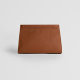 Minimalist Dopp Kit. Toiletry Bag with Strong Magnetic Closure. Brown Color.