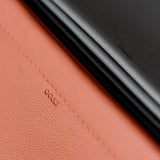 Minimalist Dopp Kit. Toiletry Bag with Strong Magnetic Closure. Brown Color.