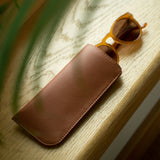 Brown Leather Eyewear Sleeve - Near the Window