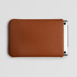 Brown Leather MacBook Sleeve - Back