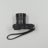 Black Italian Leather Camera Strap