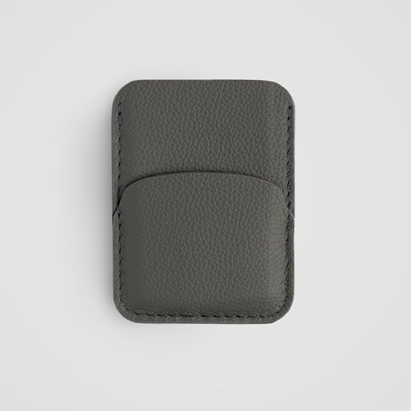 Compact card holder. grey color.