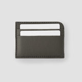 Full grain leather card wallet front side