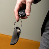 Key cord with logotype with small details in minimal style