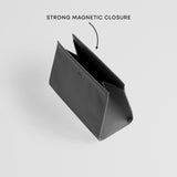 Minimalist Dopp Kit. Toiletry Bag with Strong Magnetic Closure. Grey