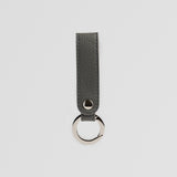Grey Leather Keyring - Front