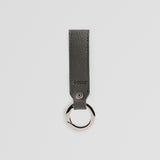 Grey Leather Keyring - Back
