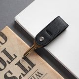 Compact key organizer. Black leather organizer for keys.