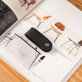 Compact key organizer. Black leather organizer for keys.