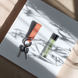 Brown leather key chain organizer for keys