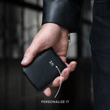 Personalize your leather card holder wallet