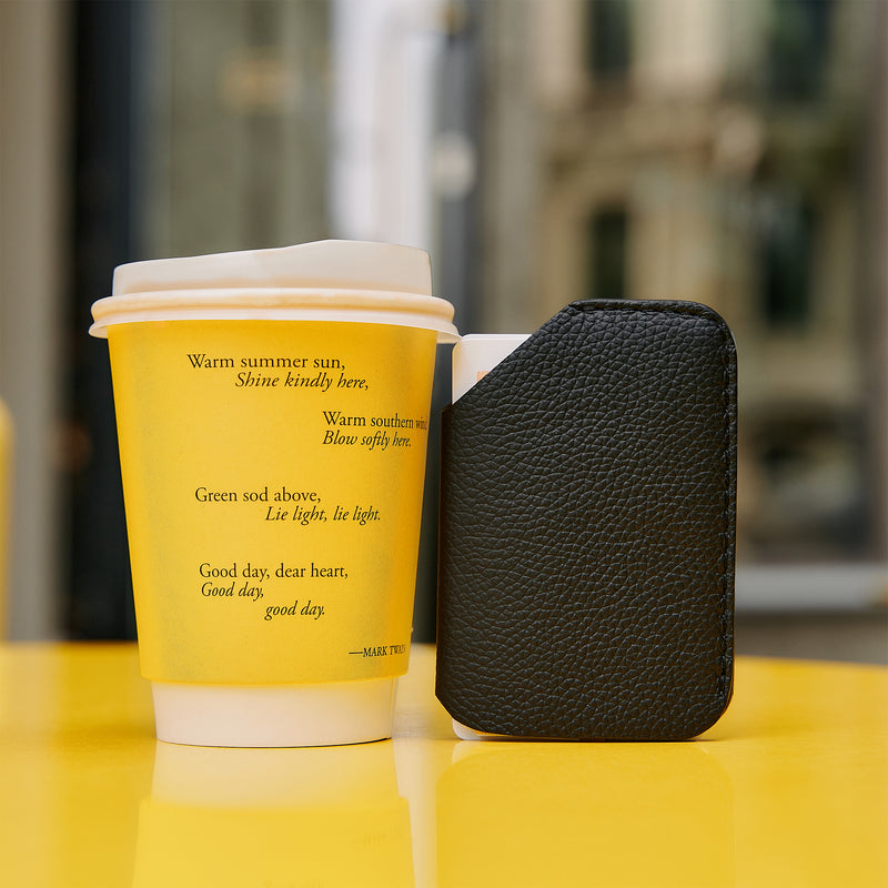 Black card holder wallet in full grain leather slim and minimalist style 