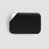 Black card holder wallet wit ocult logotype in full grain Italian leather 