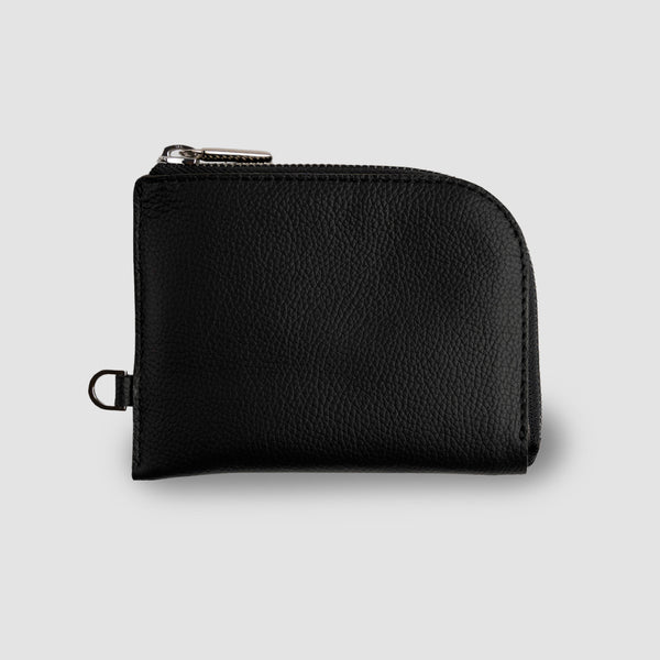 Modern & Functional Leather Zip Wallet in Black Color – OCULT