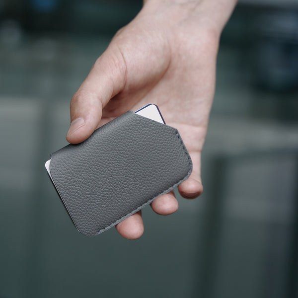 Slim Leather wallet from full grain leather in minimal style 