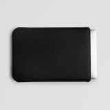 Black Leather MacBook Sleeve - Front