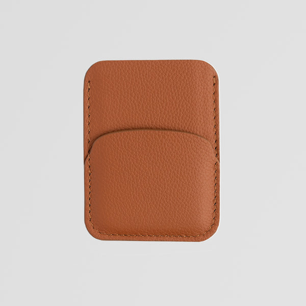Brown Leather Card Holder Front