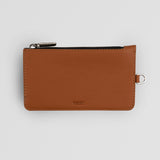Brown Leather Zip Pouch Wallet Back