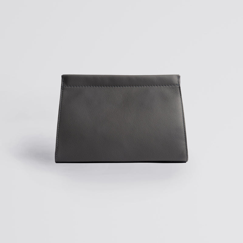 Minimalist Dopp Kit. Toiletry Bag with Strong Magnetic Closure. Grey Color.