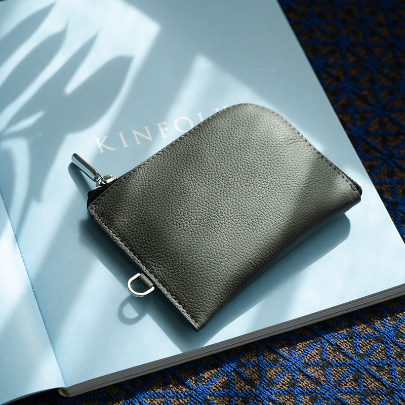 Grey Leather Zip Wallet on the Kinfolk Magazine