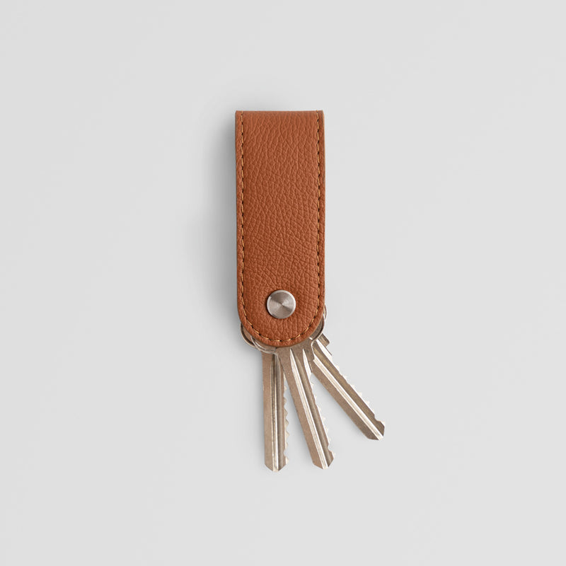 Leather key organizer in brown color